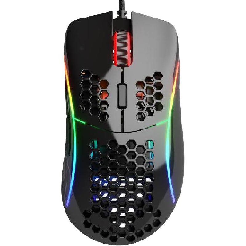 Glorious Model D Gaming Mouse, Wired, Optical, PixArt PMW 3360 12000 dpi, Glossy Black