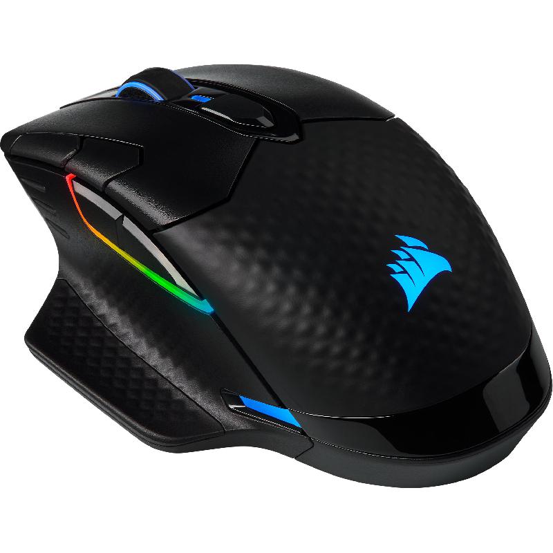 CORSAIR Dark Core RGB Pro Gaming Mouse, Bluetooth/Wired/Wireless (2.4 GHz RF), Optical, Pixart PMW 3392 18000 dpi, Black