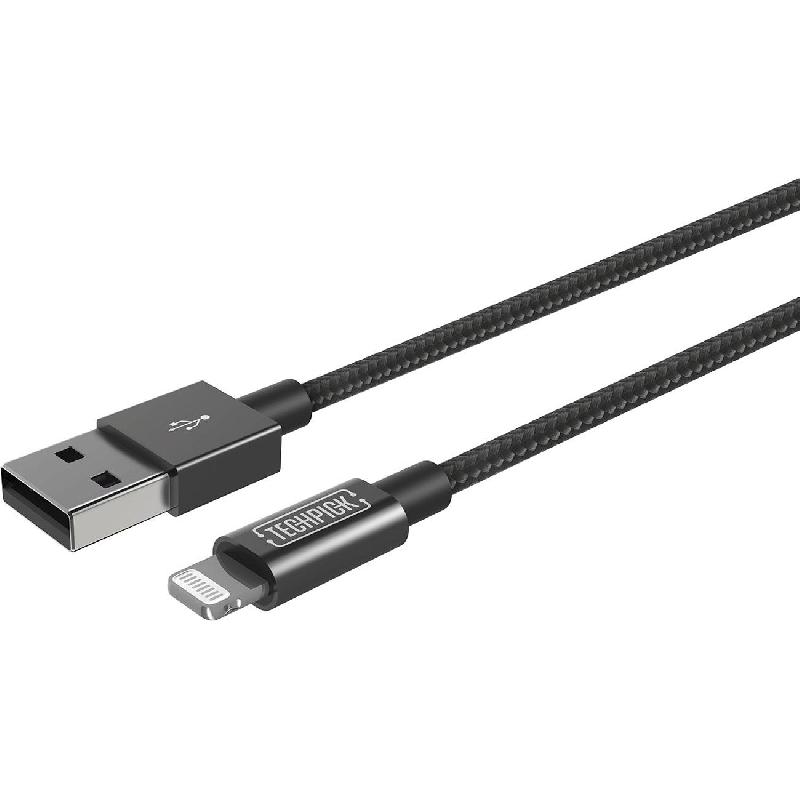 Techpick Lightning to USB Sync & Charge Cable, 1.00 m ( 3.28 ft ), Black
