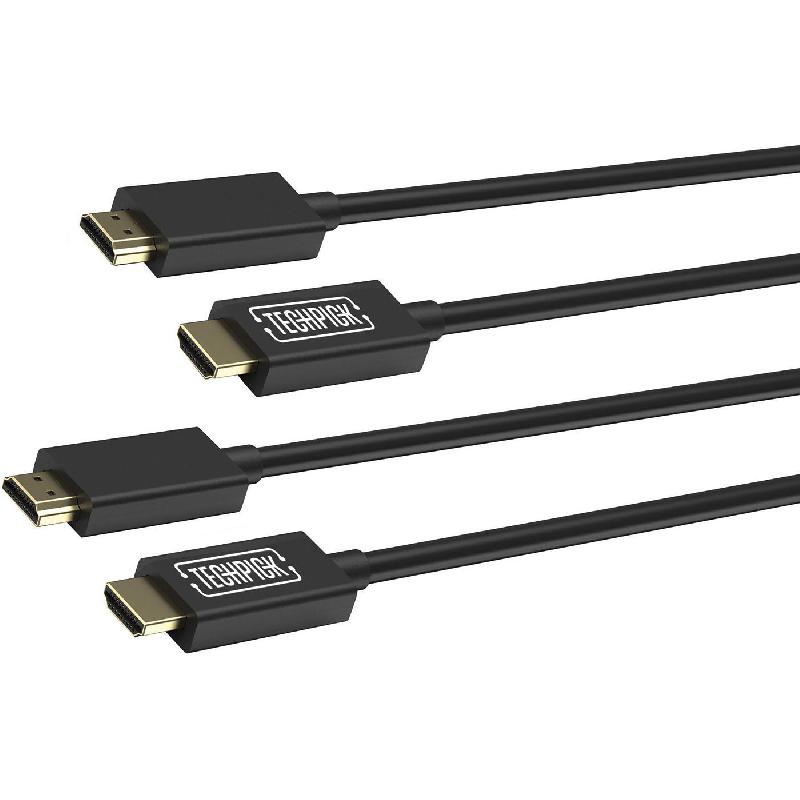 Techpick 2 Pack 4K HDMI (1.5 M + 3 M) AV Cable