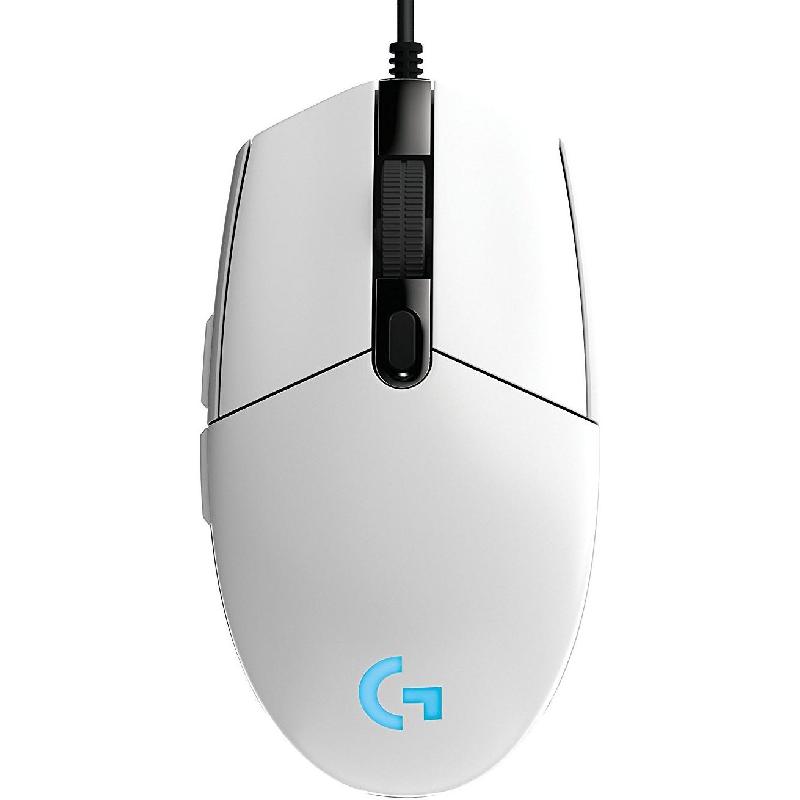Logitech G203 LIGHTSYNC RGB Gaming Mouse, Wired, Optical, White