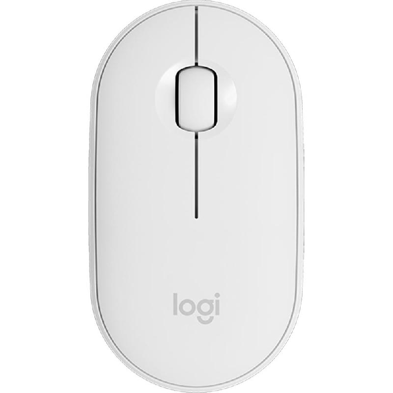 Logitech Pebble M350 Mouse, Optical 1000 dpi, Bluetooth, White