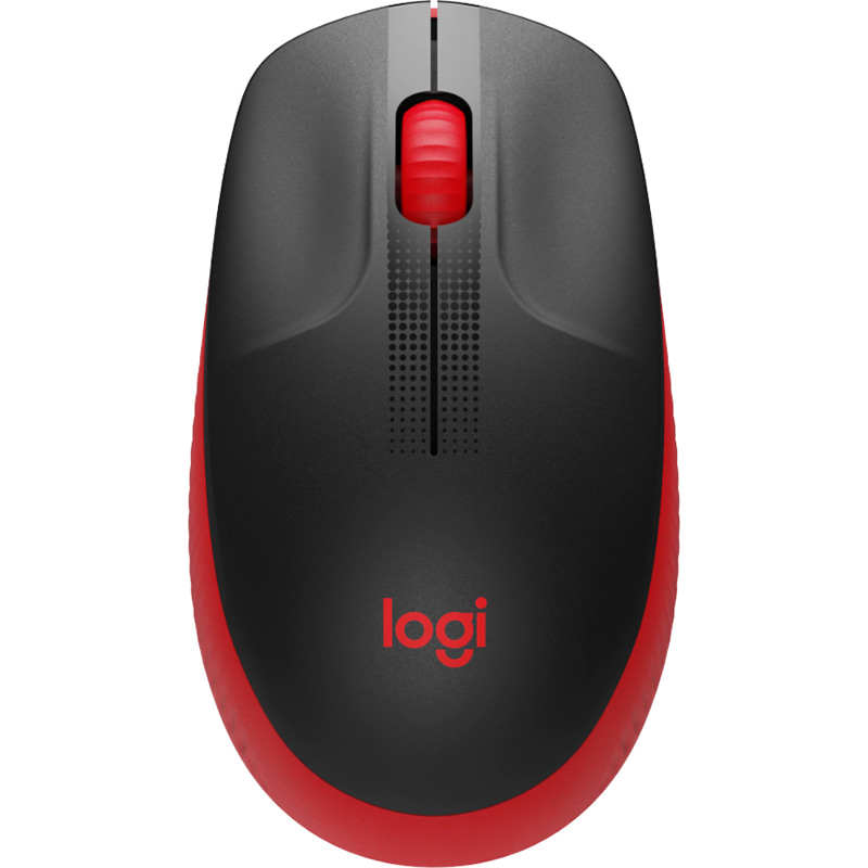 Logitech M190 Mouse, Optical 1000 dpi, Wireless, Red