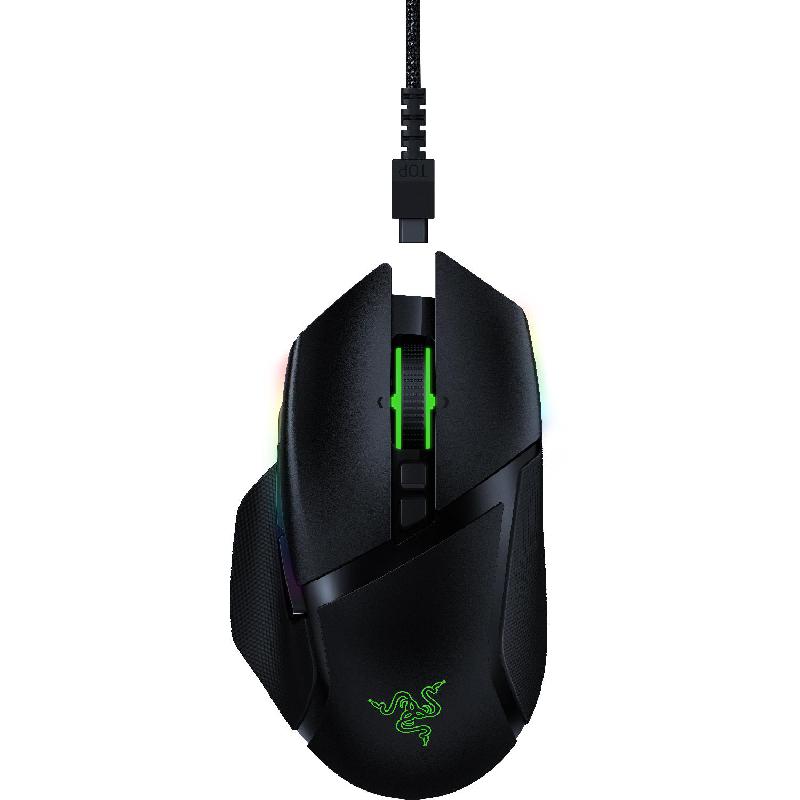 Razer Basilisk Ultimate + Dock Gaming Mouse, Optical Focus+ 20000 dpi, Wired, Black/Green