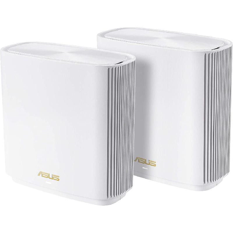Asus ZenWiFi AX (XT8) Whole Home Mesh Wi-Fi, Wireless AX (802.11ax), Tri-Band (2.4 GHz/5 GHz/5 GHz), 3 Port (LAN)/Single Port (WAN), 3 Port (GbE-LAN)/Single Port (GbE-WAN), White
