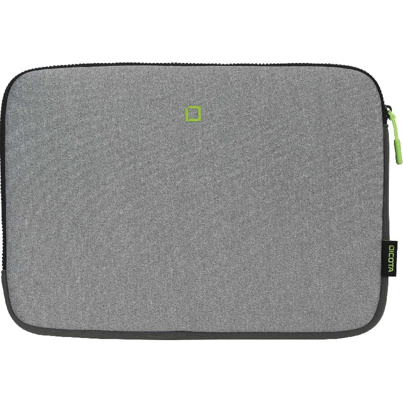 Dicota Skin FLOW Laptop Sleeve, for 13.5"/14.1"/13.9" Screen Size, Grey/Green