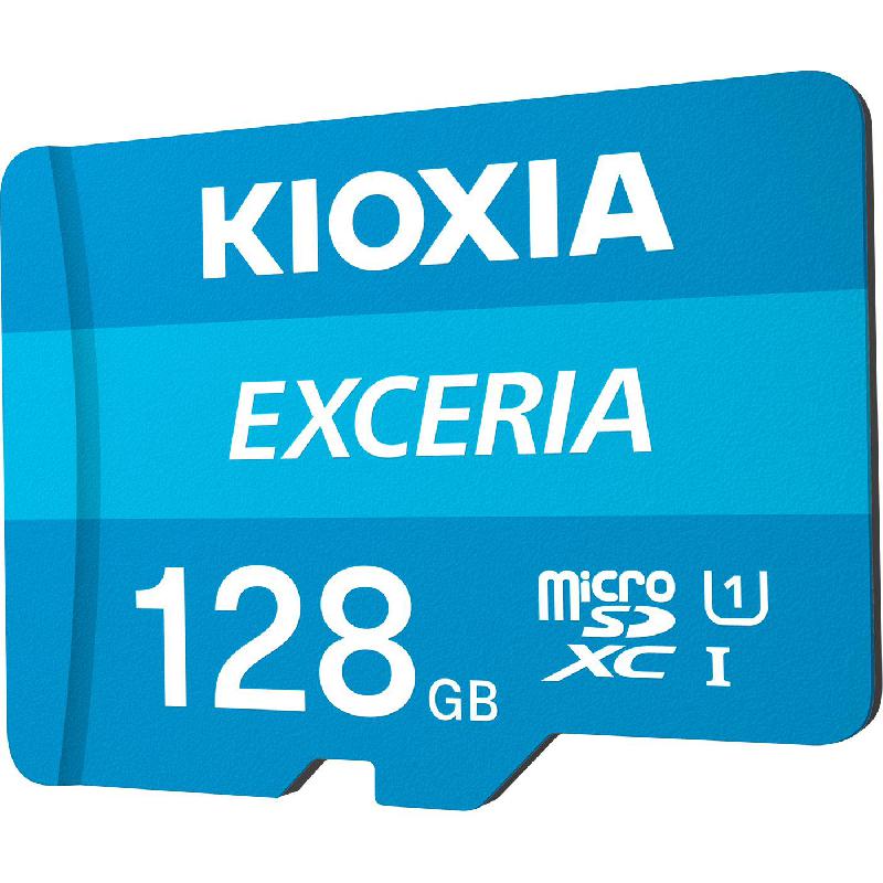 Kioxia Exceria Micro SD, 128 GB, Class 10: Max 100 Mbps Speed Performance