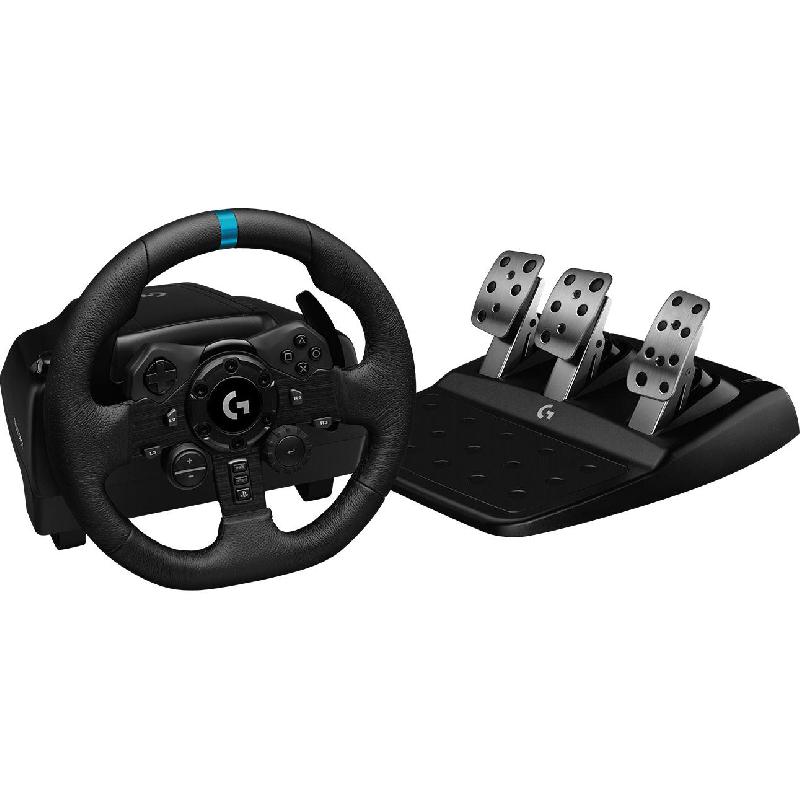 Logitech G923 True Force Sim Racing Wheel + Pedals, Wired, for PlayStation 4/PlayStation 5, Black