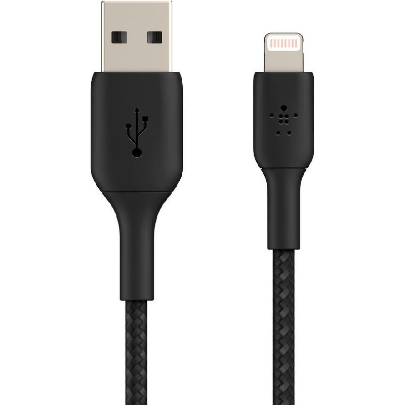 Belkin BoostCharge Lightning to USB 2.0 Sync & Charge Cable, .15 m ( .49 ft ), Black