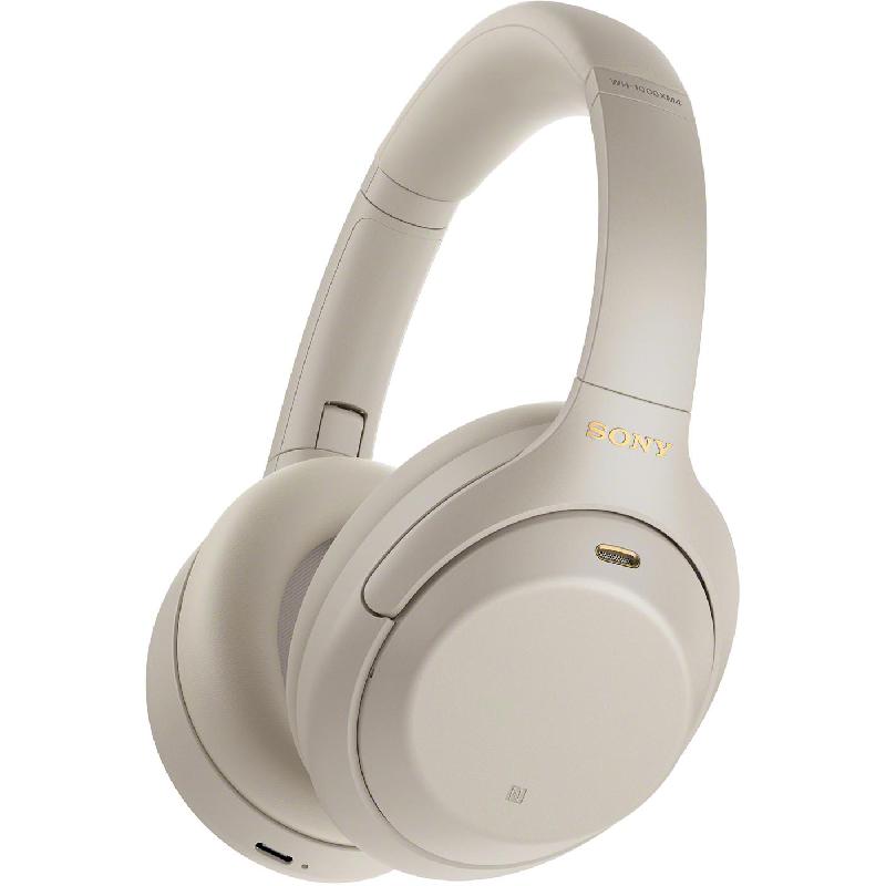 Sony WH-1000XM4 On-Ear Headphones, Bluetooth/NFC, Built-in Microphone, Silver