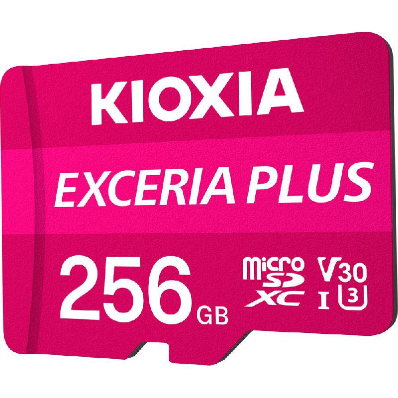 Kioxia Exceria Plus MicroSDXC, 256 GB, Class 10: Max 100 Mbps Speed Performance