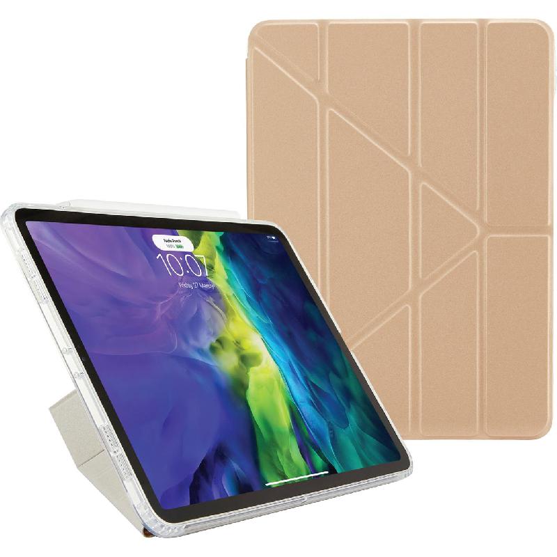 PIPETTO Metallic Origami Folio Tablet Case, for iPad Air 10.9 4th Gen, Champagne Gold