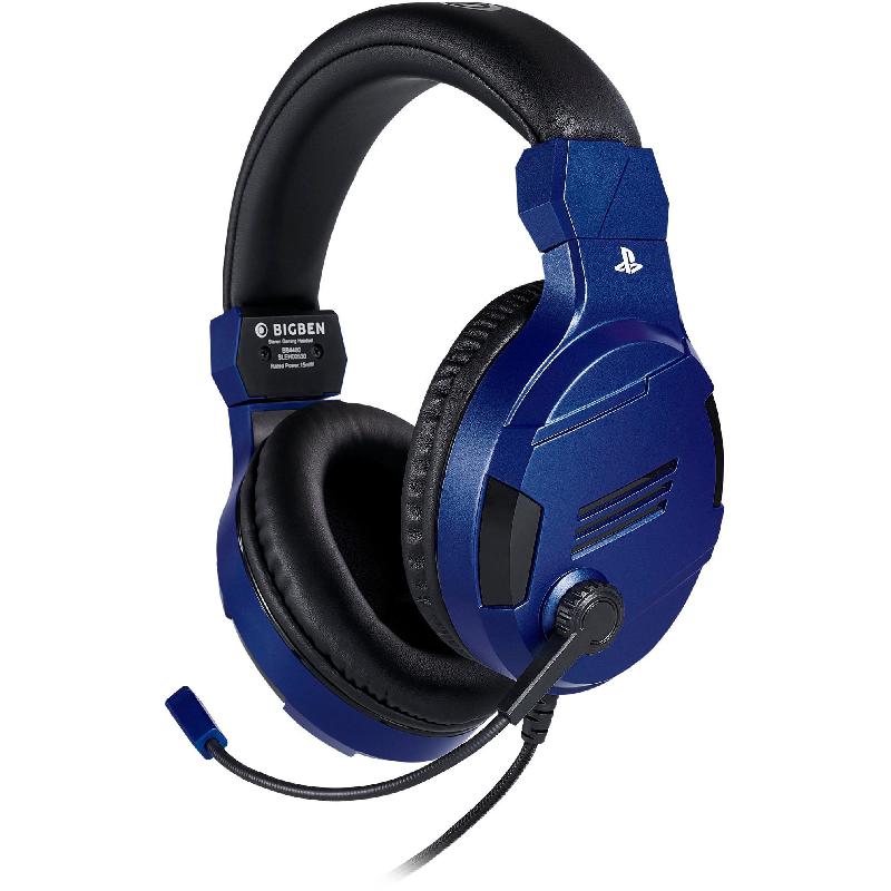BigBen V3 Stereo Gaming Headset, Wired, 3.5 mm Connector, Omnidirectional Microphone, Blue