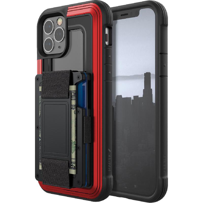 Raptic Raptic Shield Phone Wallet, for iPhone 12/iPhone 12 Pro, Red