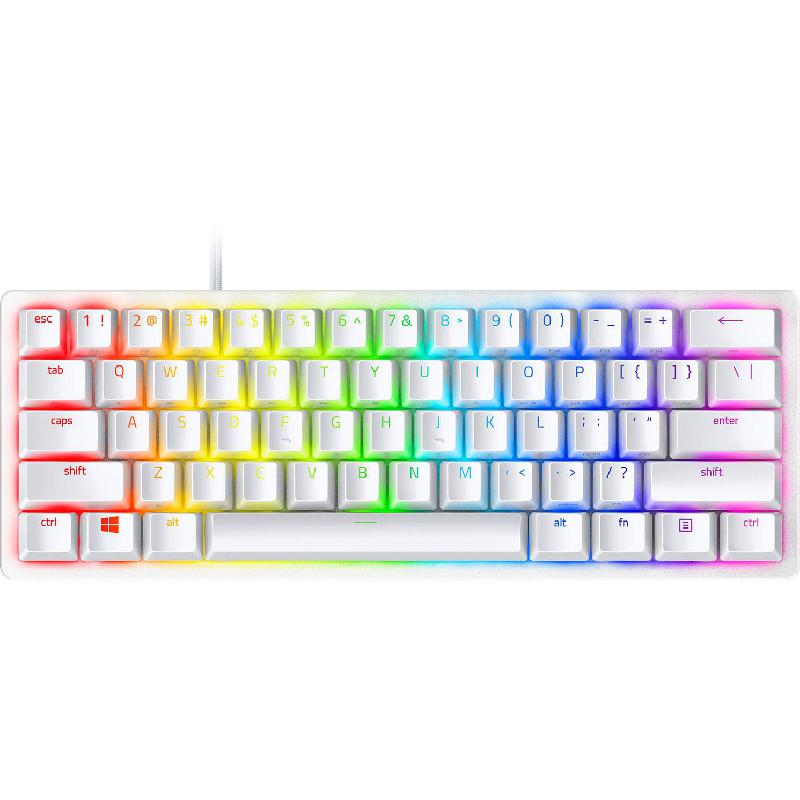 Razer Huntsman Mini Purple Switch Gaming Keyboard, Wired, for Laptop/Desktop Computer/Gaming Desktop Computer/CPU (Windows OS), Mercury White