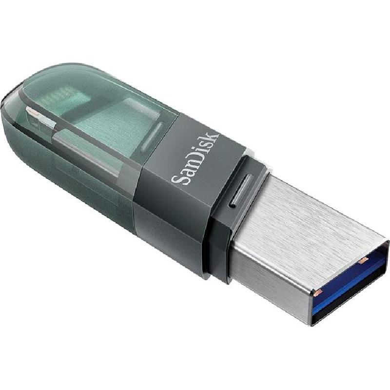 SanDisk iXpand Flip OTG Drive (Lightning/USB), 256 GB, Black
