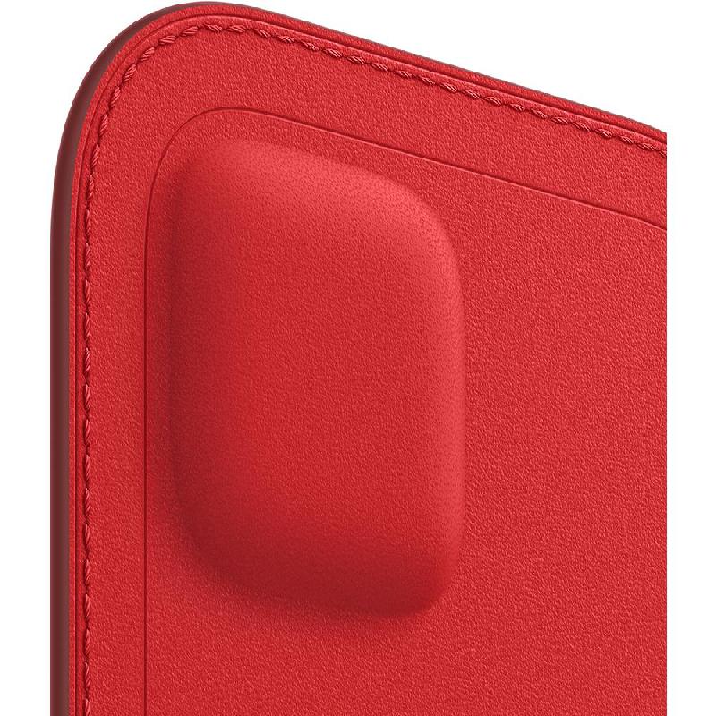 Apple Leather Sleeve with MagSafe, for iPhone 12/iPhone 12 Pro, (Product) Red — 3
