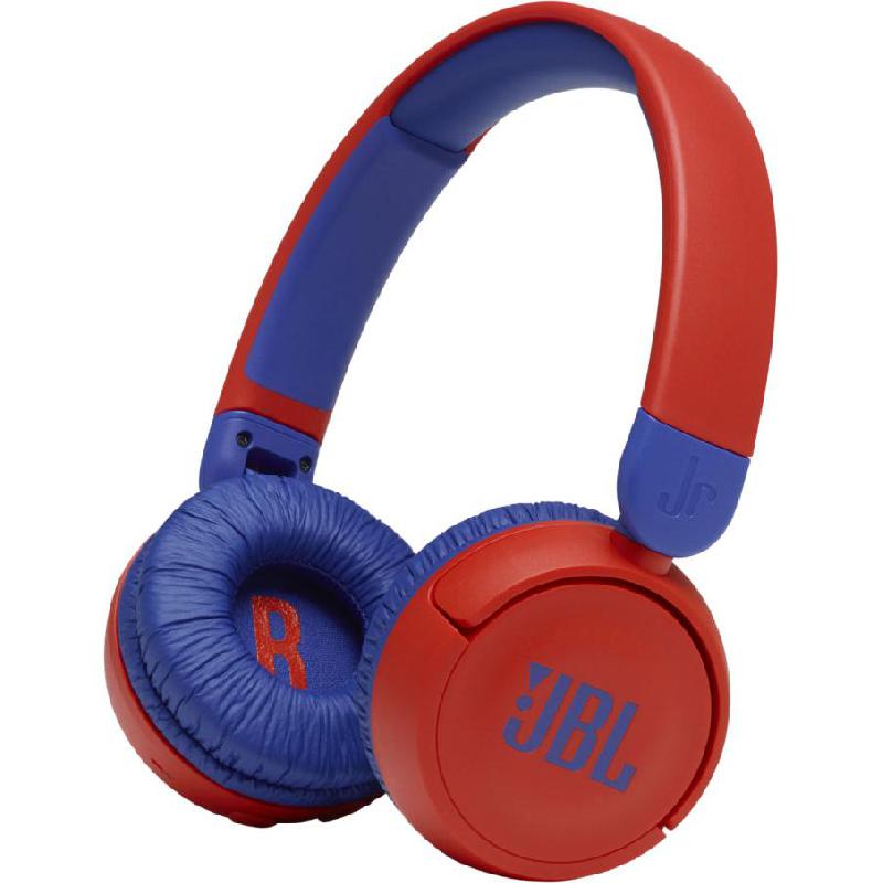 JBL Jr310BT Kids On-Ear Headphones, Bluetooth, USB (Charging), Built-in Microphone, Red