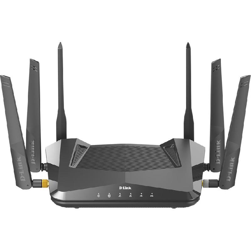 D-Link DIR-X5460 Wireless Router, Wireless AX (802.11ax), Dual Band (2.4 GHz/5 GHz), up to 40 Devices, 4 Port (LAN)/Single Port (WAN), 4 Port (GbE-LAN)/Single Port (GbE-WAN), Black
