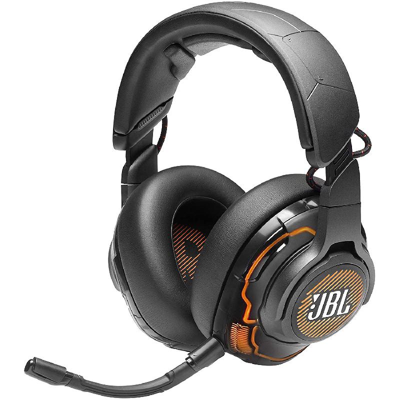 JBL Quantum ONE On-Ear Headphones, Active Noise Cancelling, Wired, 3.5 mm Connector/USB, Detachable Microphone, Black