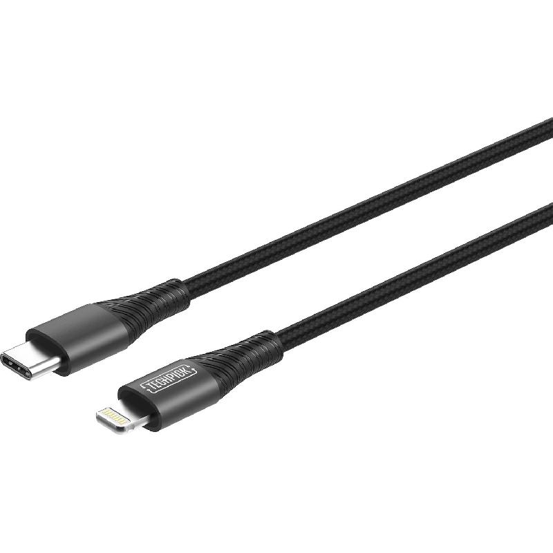 Techpick USB-C to Lightning Sync & Charge Cable, 1.20 m ( 3.94 ft ), Black