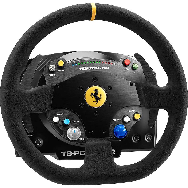 Thrustmaster TS-PC RACER Ferrari 488 Challenge Edition Racing Wheel, Wired, for Gaming Laptop/Gaming Desktop Computer/Gaming CPU Windows/Mac, Black/Chrome