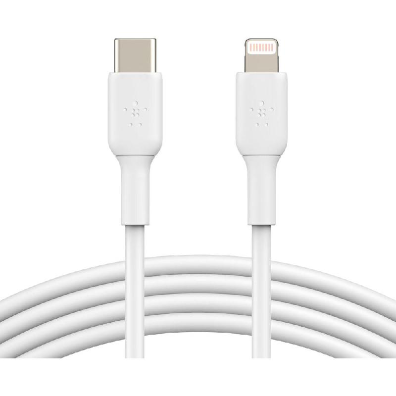 Belkin BoostCharge USB-C to Lightning Sync & Charge Cable, 1.00 m ( 3.28 ft ), White