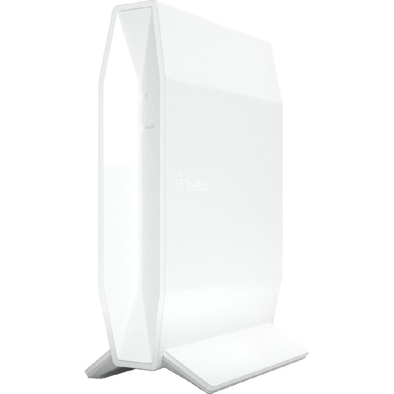 Belkin AX3200 Wireless Router, Wi-Fi 6 (802.11ax), Dual Band (2.4 GHz/5 GHz), up to 25 Devices, 4 Port (LAN)/Single Port (WAN), 4 Port (GbE-LAN)/Single Port (GbE-WAN), White