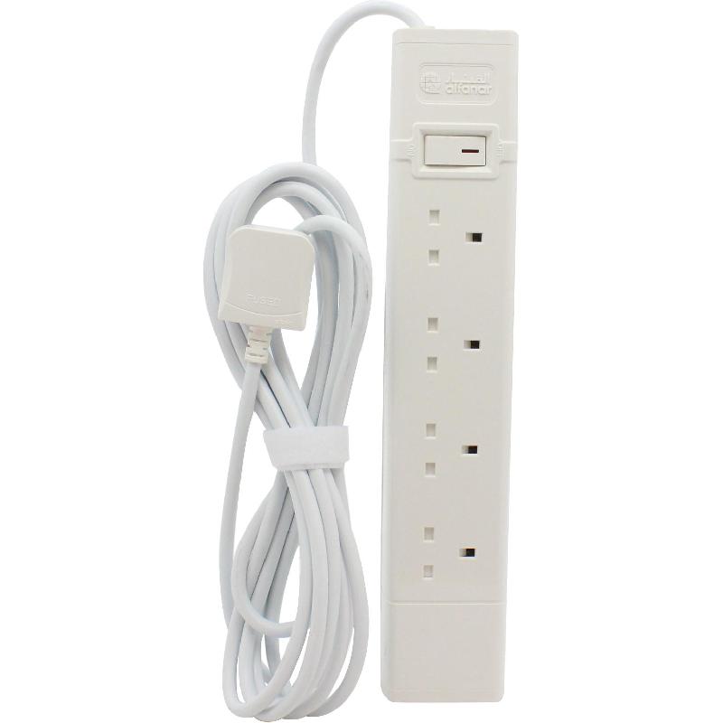 ALFANAR Power Extension, 4 Outlet, 5.00 m ( 5.47 yd )