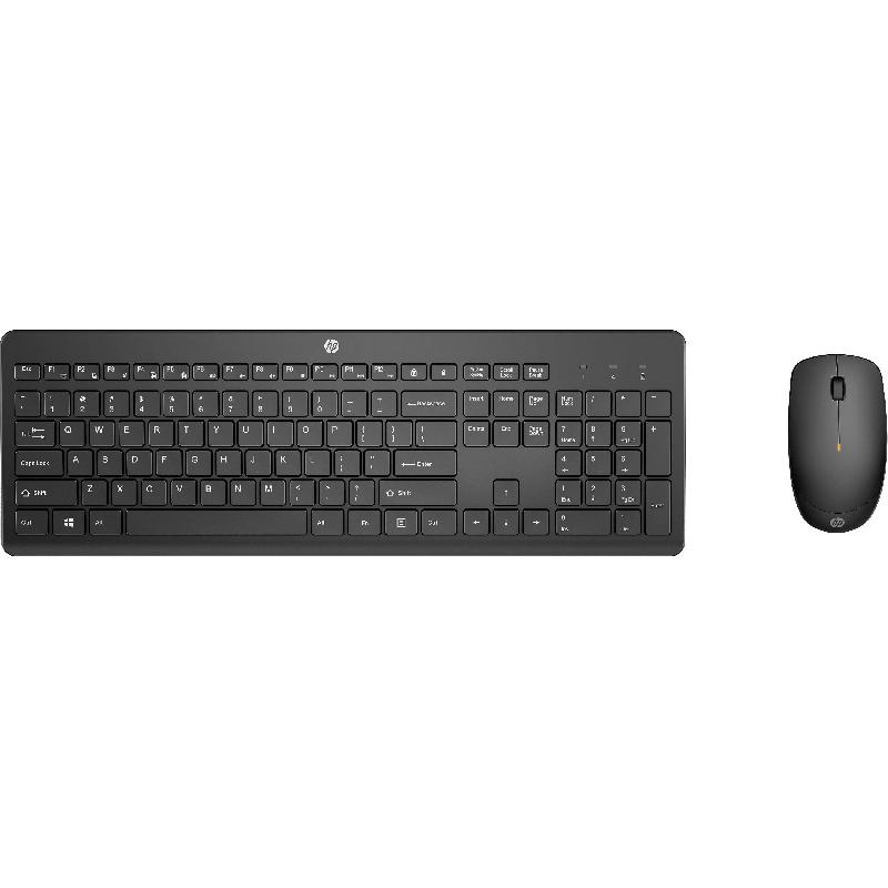 HP 230 Desktop (Keyboard and Mouse), Wireless (2.4 GHz RF), for Devices with Windows, Black