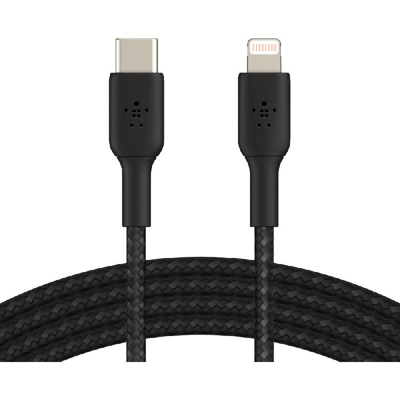 Belkin BoostCharge USB-C to Lightning Sync & Charge Cable, 2.00 m ( 6.56 ft ), Black