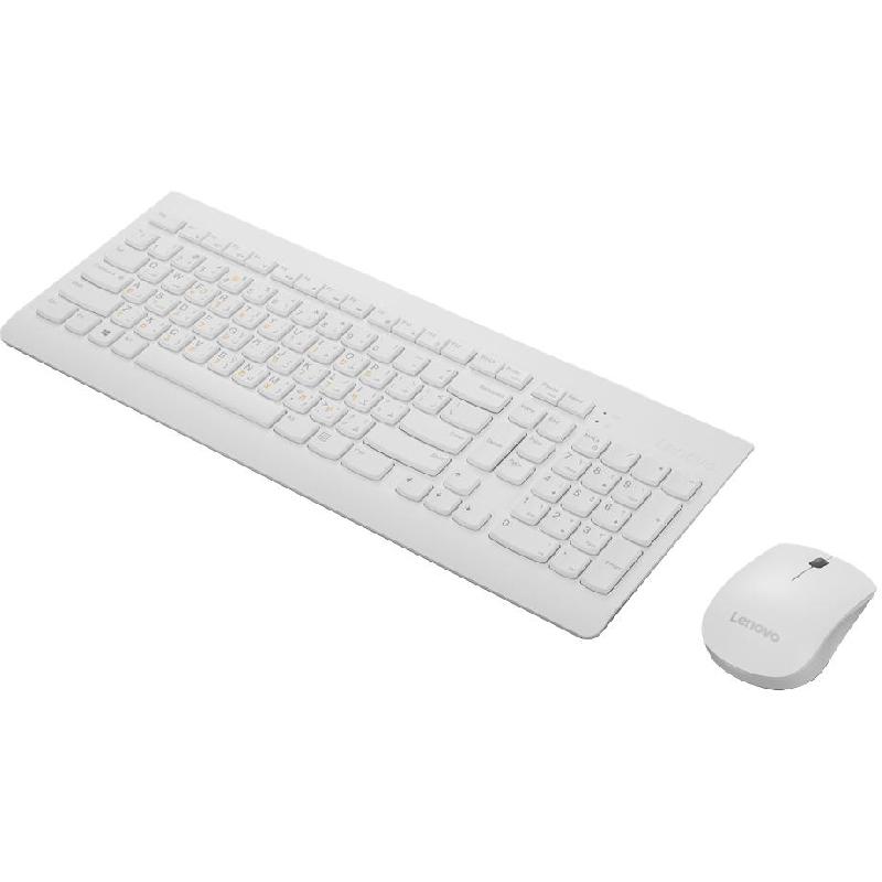 Lenovo 510 Arabic 253 Wireless Combo Desktop (Keyboard and Mouse), Wireless (2.4 GHz RF), for Laptop/Desktop Computer/Gaming Desktop Computer/CPU (Windows OS), White — 2