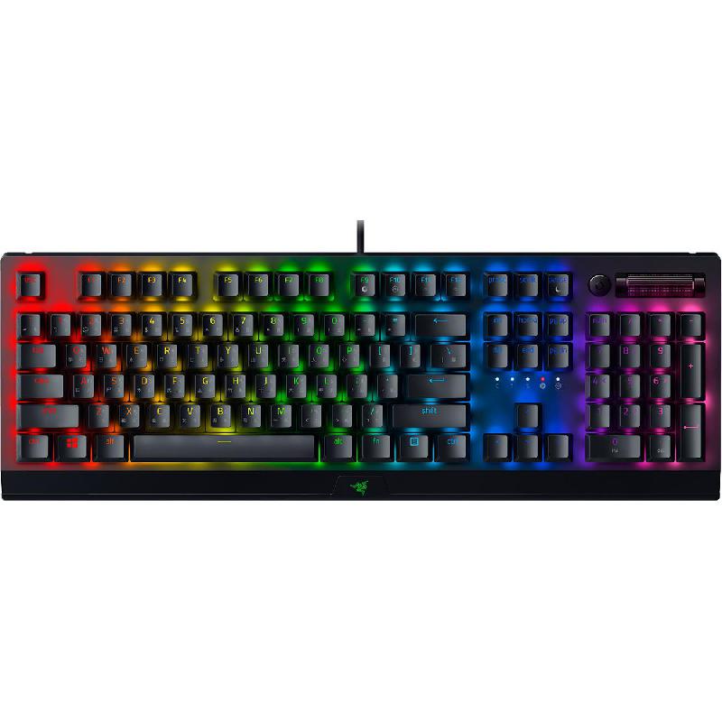 Razer BlackWidow V3 Green Switch US-Layout Gaming Keyboard, Wired, for Apple Laptop/Desktop Computer/Gaming Desktop Computer/CPU/Gaming CPU, Black
