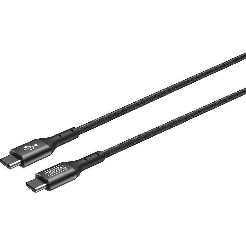 Techpick USB-C to USB-C Sync & Charge Cable, 1.83 m ( 6.00 ft ), Black