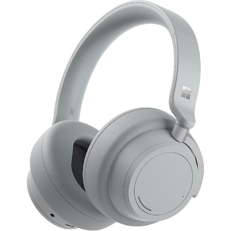 Microsoft Surface Headphones 2 Over-Ear Headphones, Noise Cancelling Microphone, Bluetooth, 3.5 mm Connector/USB (Charging), Built-in Microphone, Light Grey
