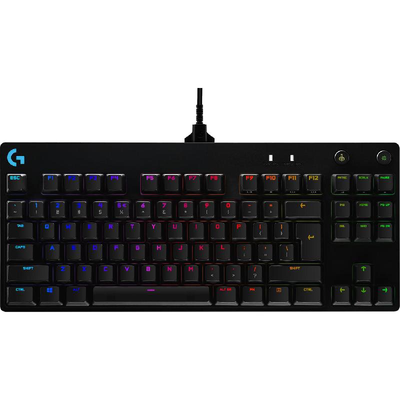 Logitech G Pro Lightsync RGB Mechanical Gaming Keyboard, Wired, for Devices with Windows/macOS, Black