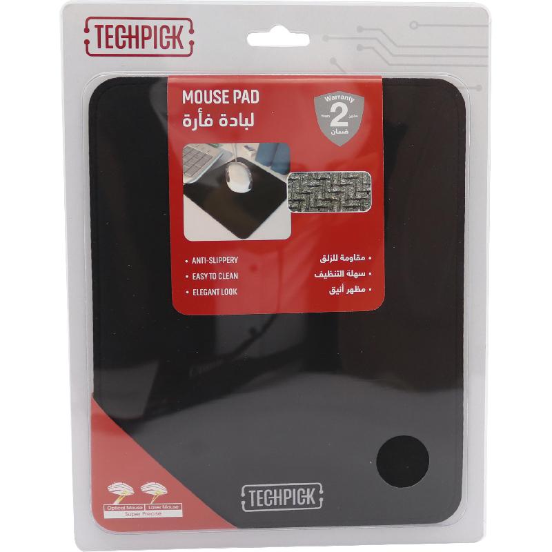 Techpick Yuppie Mouse Pad, Black