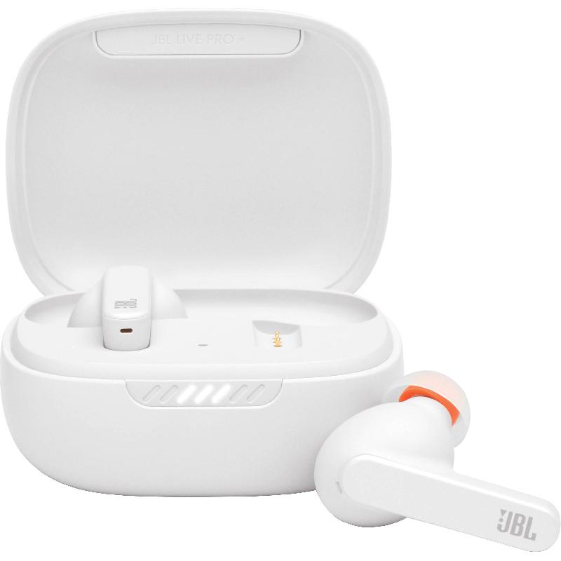 JBL LIVE Pro TWS Earbuds, Adaptive Noise Cancelling, Bluetooth, USB (Charging), Built-in Microphone, White
