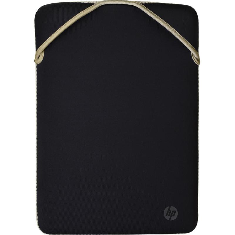 HP Reversible Laptop Sleeve, for 13.5"/14.1"/13.9" Screen Size, Black/Gold
