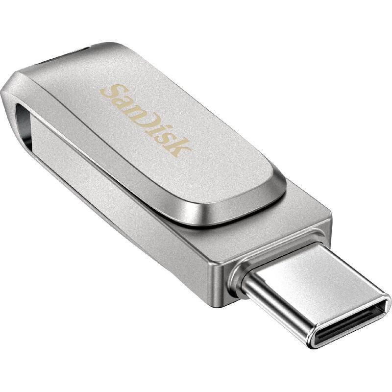 SanDisk Ultra Dual Drive Luxe OTG Drive (USB-C/USB), 32 GB, Silver — 3