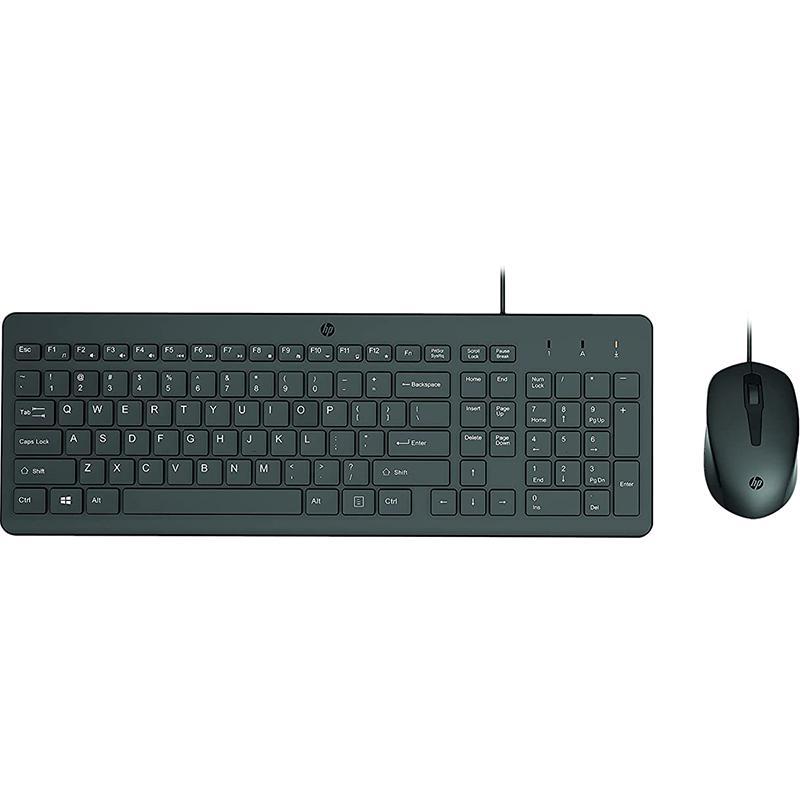HP 150 Desktop (Keyboard and Mouse), Wired, for Laptop/Desktop Computer/Gaming Desktop Computer/CPU Windows OS, Black