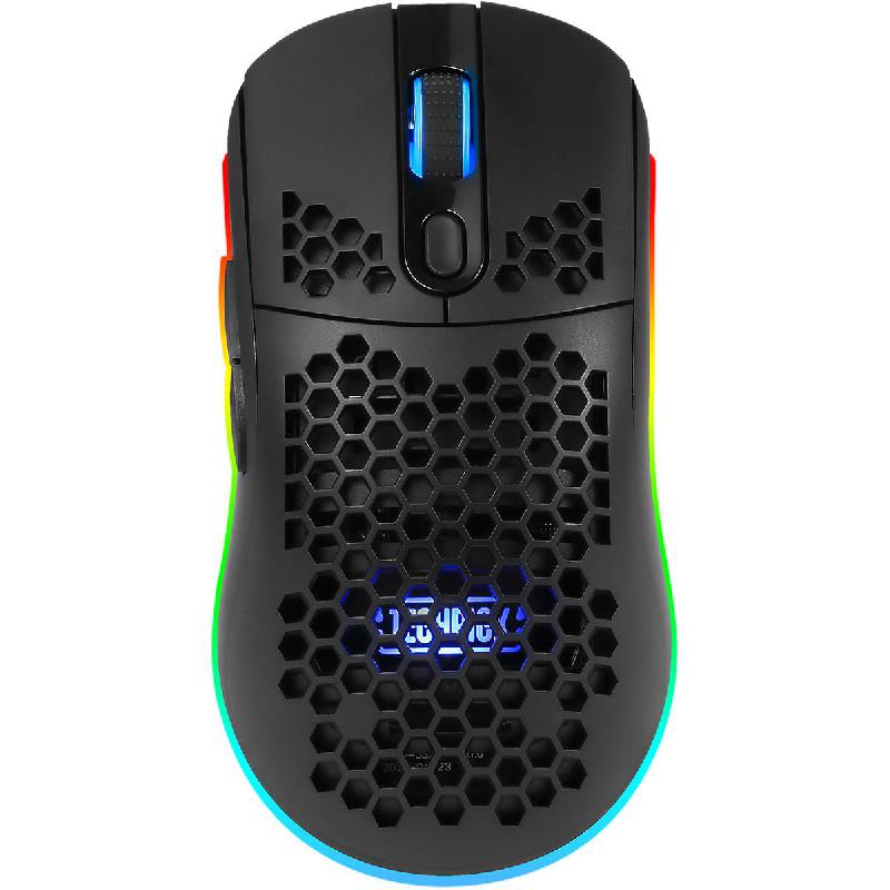Techpick M901 Honeycomb RGB Gaming Mouse, Optical PixArt up to DPI 12000, Wired, Black