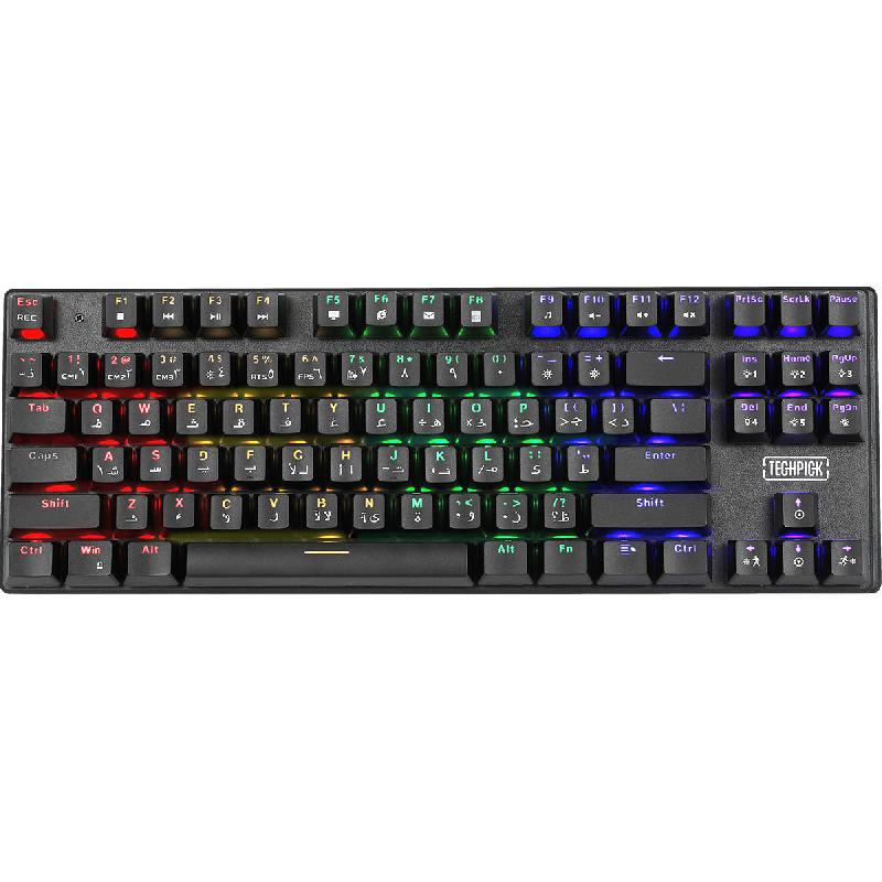 Techpick KG890 Mechanical Backlight Gaming Keyboard, Wired, for Laptop/Desktop Computer/Gaming Desktop Computer/CPU Windows 7/8/10, Black
