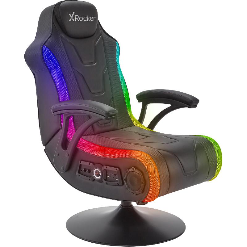 XRocker Monsoon RGB 4.1 Neo Motion LED Gaming Chair, Black