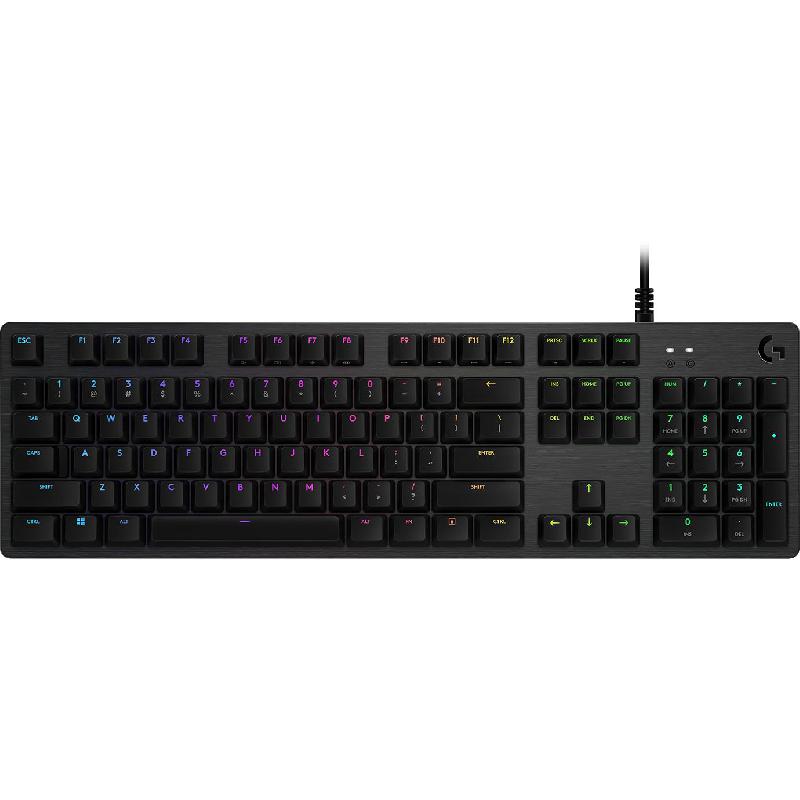 Logitech G512 Carbon GX Blue (Clicky) Gaming Keyboard, Wired, for Laptop/Desktop Computer/Gaming Desktop Computer/CPU Windows OS, Black