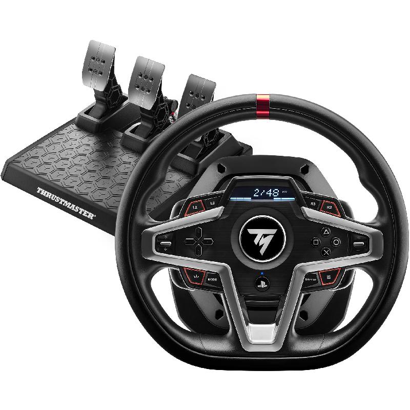 Thrustmaster Ferrari T248P Force Feedback Racing Wheel + Pedals, Wired, for Gaming Laptop/Gaming Desktop Computer/Gaming CPU/PlayStation 4, Black