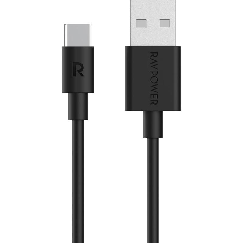 RAVPower USB-A to USB-C Standard Cable, 1.00 m ( 3.28 ft ), Black