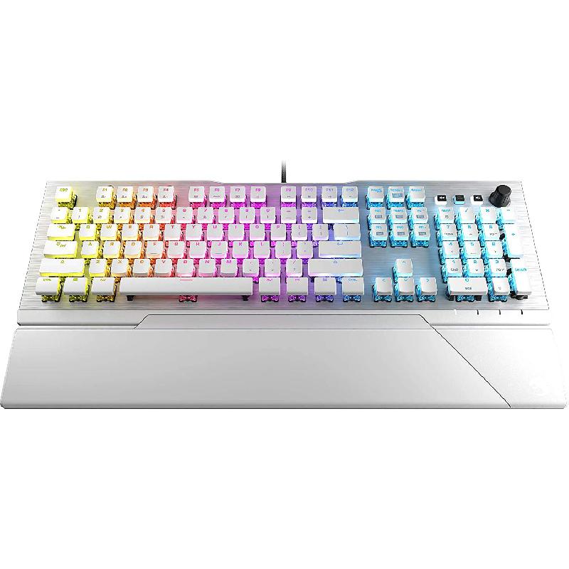 ROCCAT Vulcan 122 AIMO Gaming Keyboard, Wired, for Laptop/PC Desktop Computer/CPU, White
