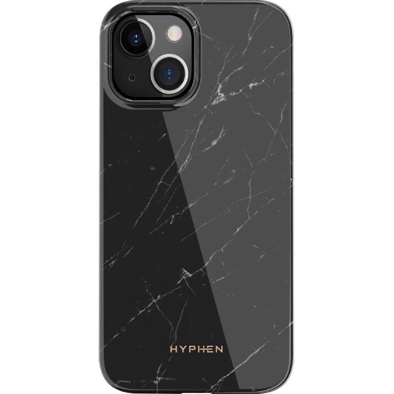 HYPHEN Marble Back Cover Mobile Case, for iPhone 13, Black