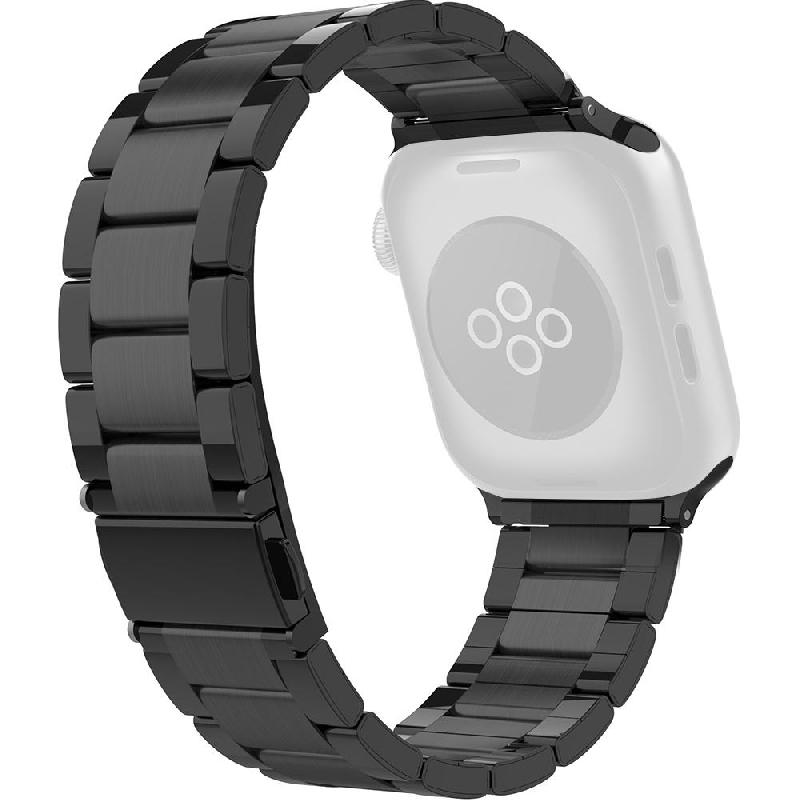 Raptic Raptic Citizen Wrist Strap, for Apple Watch Series 9 41/Watch Series 8 41/Watch Series 7 41, Stainless Steel Metal, Black